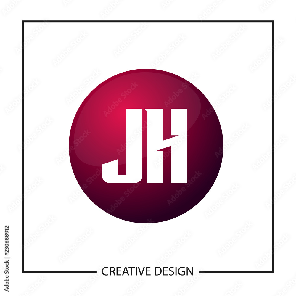 Initial Letter JH Logo Template Design