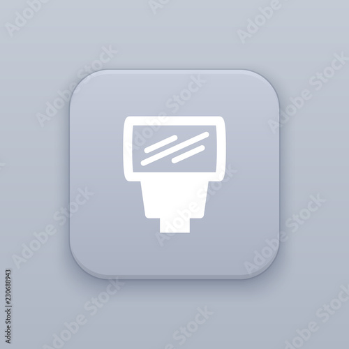 Equipment flash button, best vector
