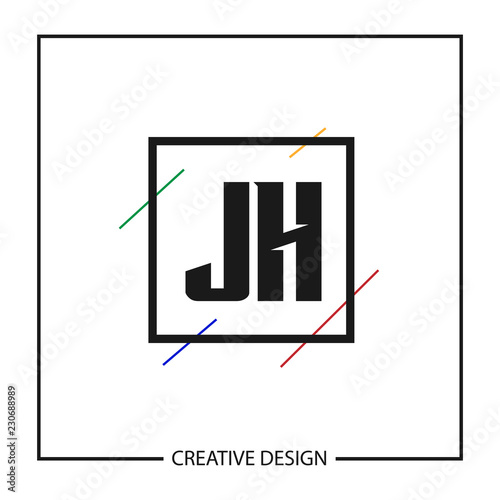 Initial Letter JH Logo Template Design