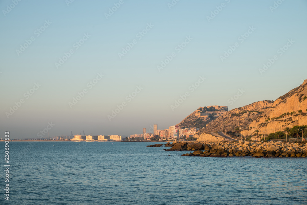 Alicante waterfront early morning