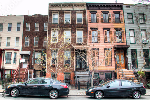 Typical houses in downtown Brooklyn in New York City, USA 