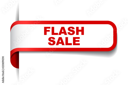 red vector banner flash sale
