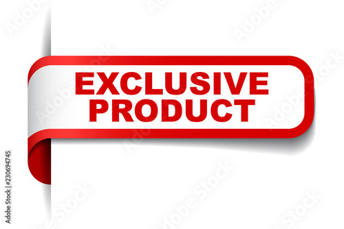 red vector banner exclusive product