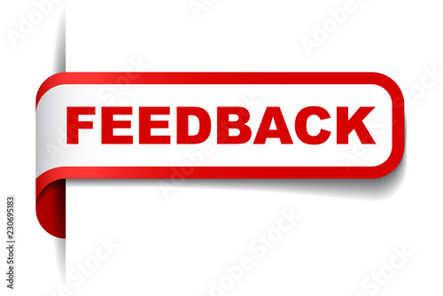 red vector banner feedback