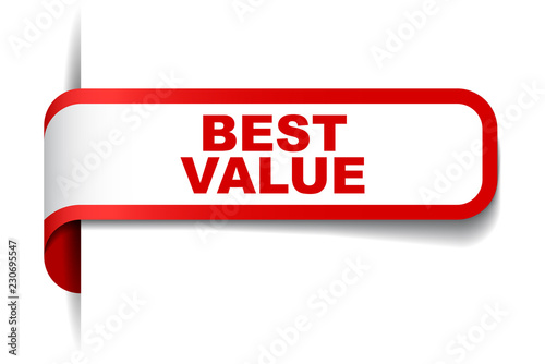 red vector banner best value