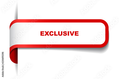 red vector banner exclusive