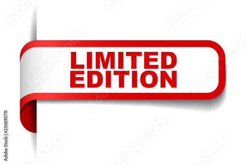 red vector banner limited edition