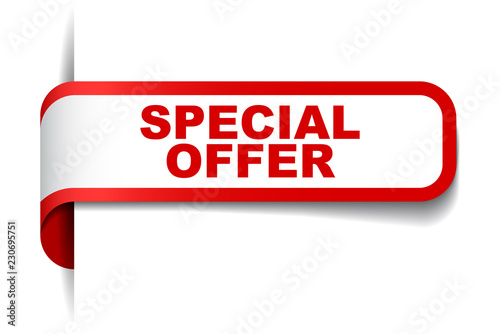 red vector banner special offer