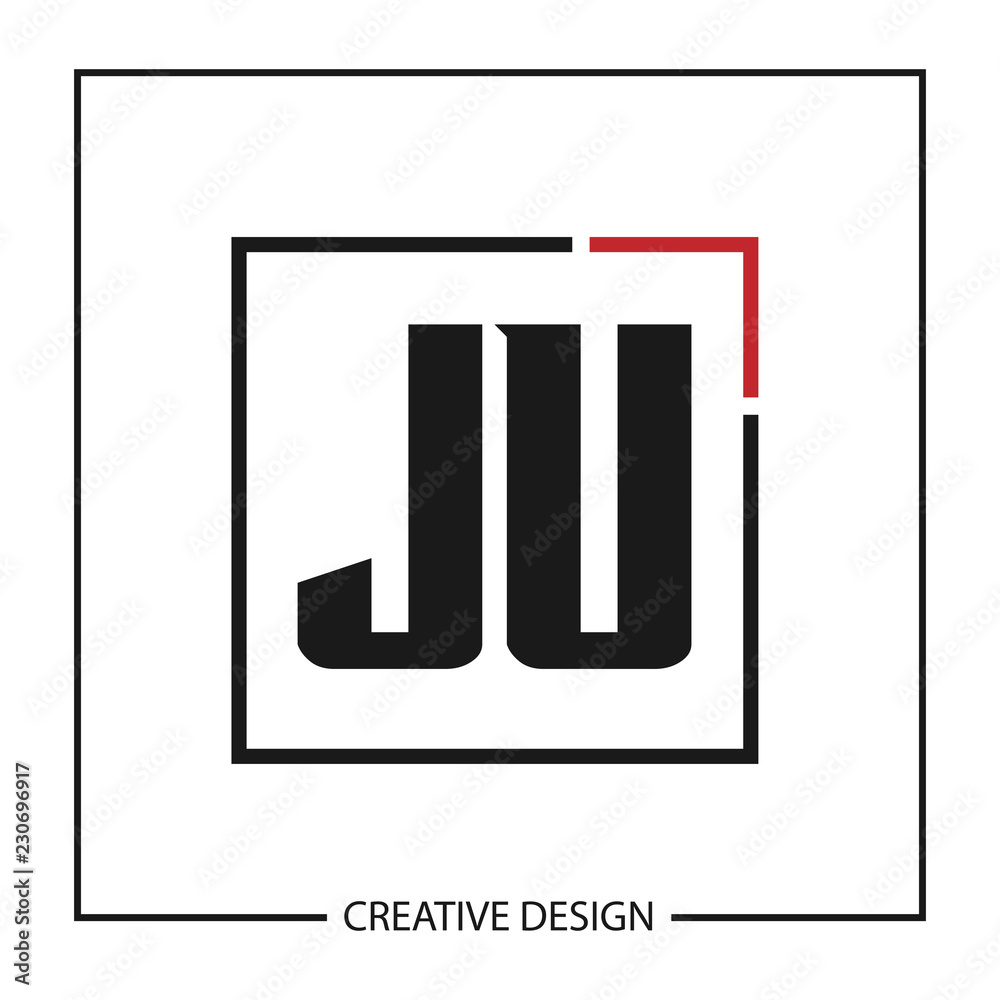 Initial Letter JU Logo Template Design