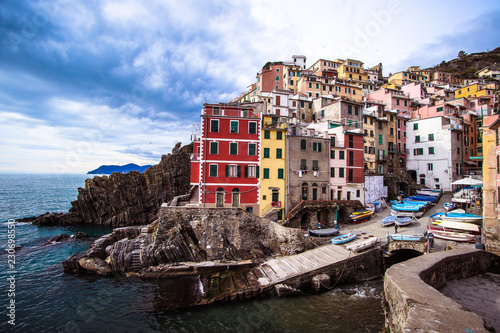 Village of Liguria in Italy between sea and earth