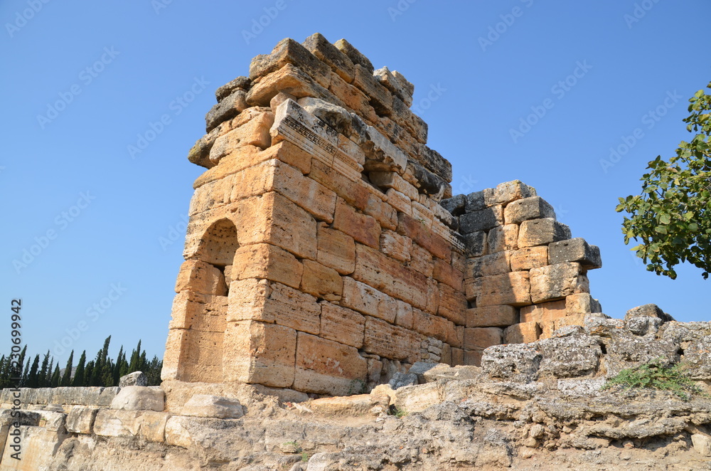 hyerapolis pamukkale turkey antique city buildings landscape stones ruins summer nature hyerapolis pamukkale turkey antique city buildings landscape stones ruins summer nature