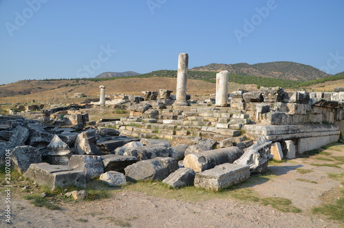 hyerapolis pamukkale turkey antique city buildings landscape stones ruins