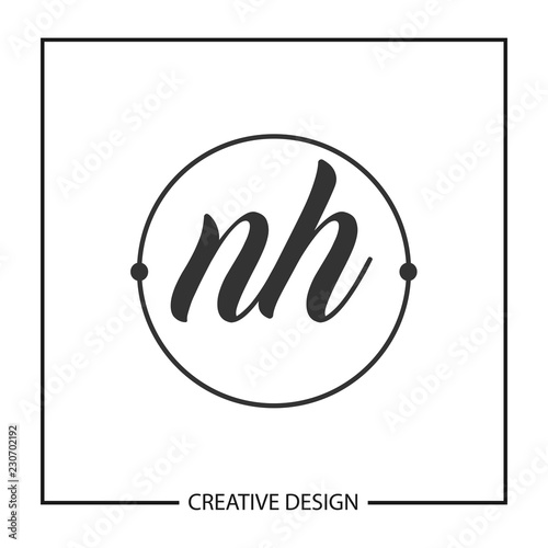 Initial Letter NH Logo Template Design