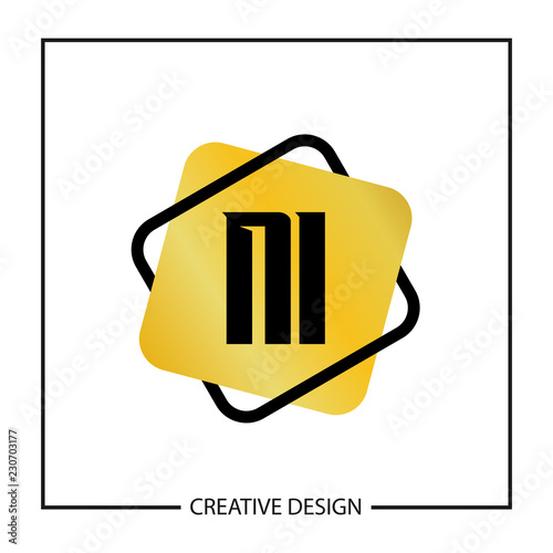 Initial Letter NI Logo Template Design