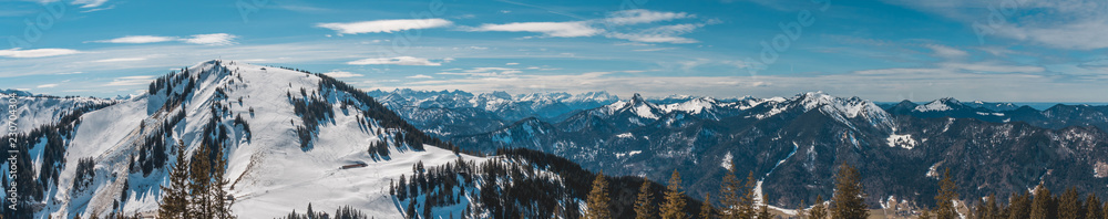 Beautiful alpine winter view at the Wallberg - Bavaria - Germany