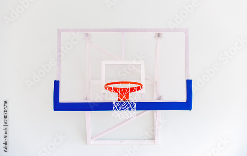 Basketball hoop cage, isolated large backboard closeup, new outd © Augustas Cetkauskas