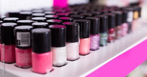 diversity of colorful nail varnishes