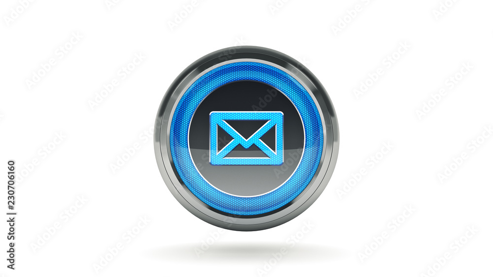 E-mail glossy icon, 3d rendering E-mail glossy icon, 3d rendering
