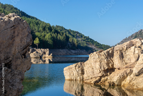 Camporredondo reservoir near Alba de los Cardanos, mountains of Palencia, Spain