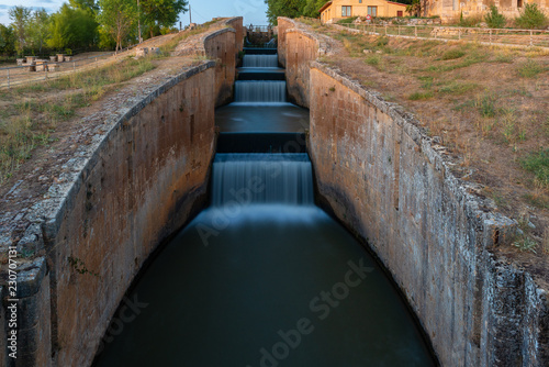 Locks of Canal de Castilla in Fromista  Palencia province  Spain