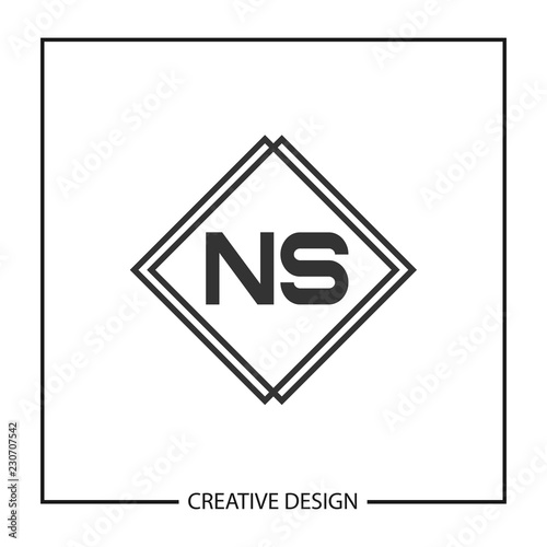 Initial Letter NS Logo Template Design