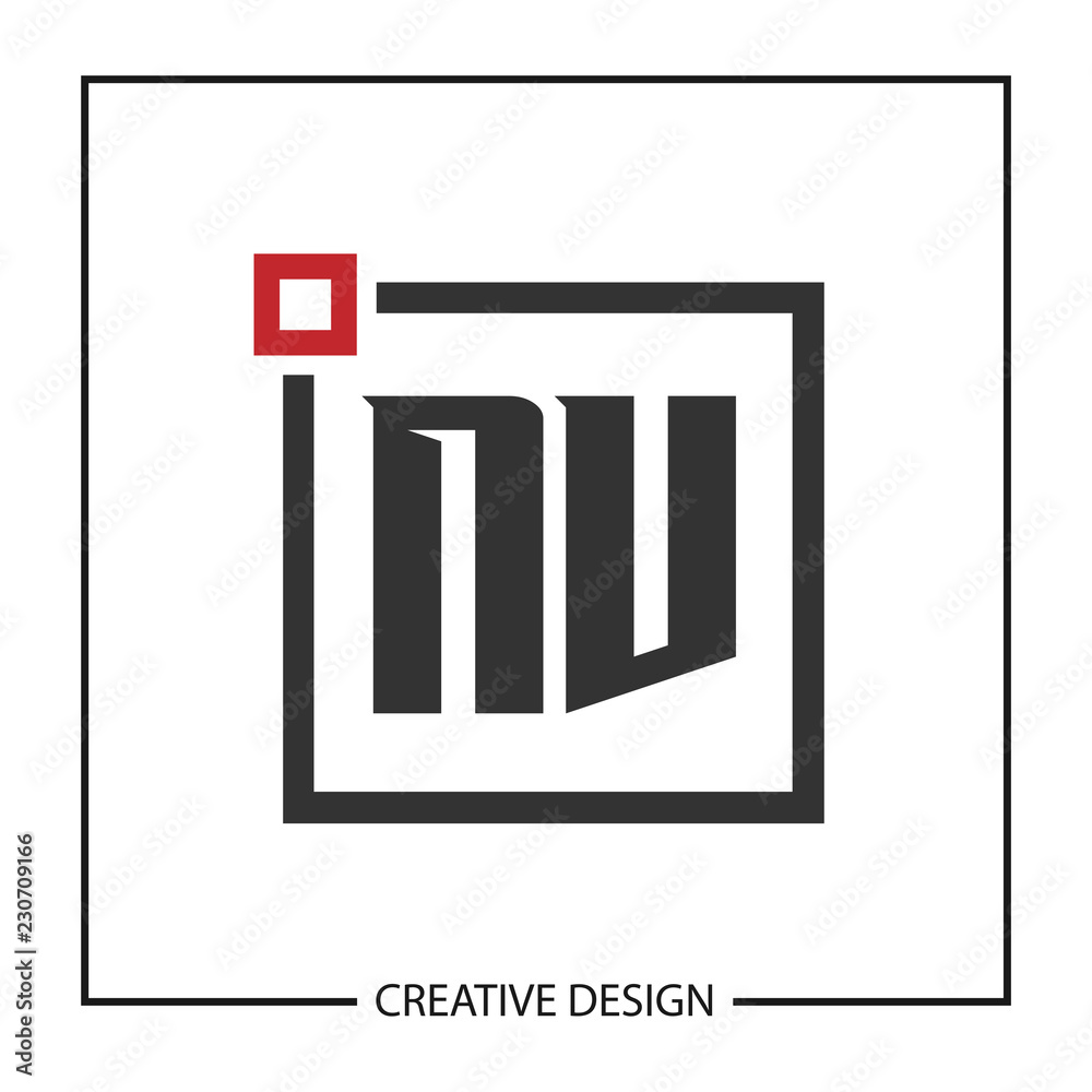 Initial Letter NV Logo Template Design Initial Letter NV Logo Template Design