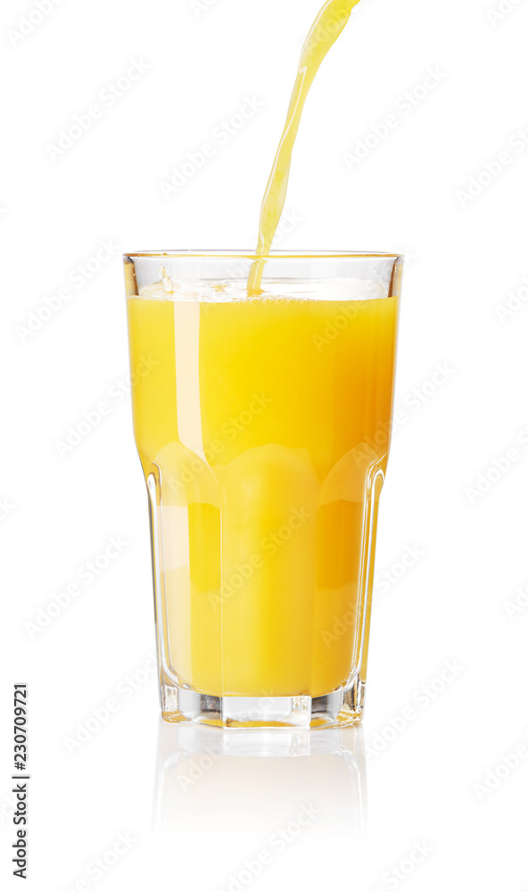 glass of orange juice isolated on white background glass of orange juice isolated on white background