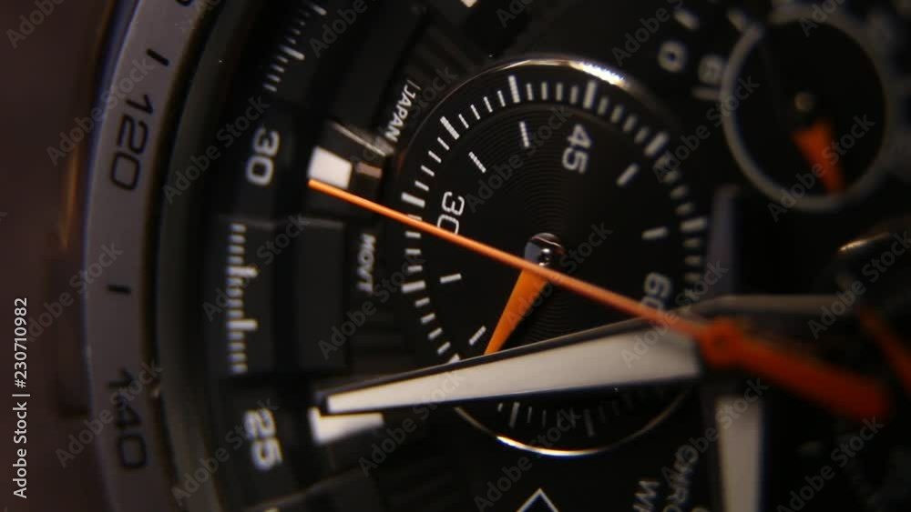 Chronograph tactical watch in operation Chronograph tactical watch in operation