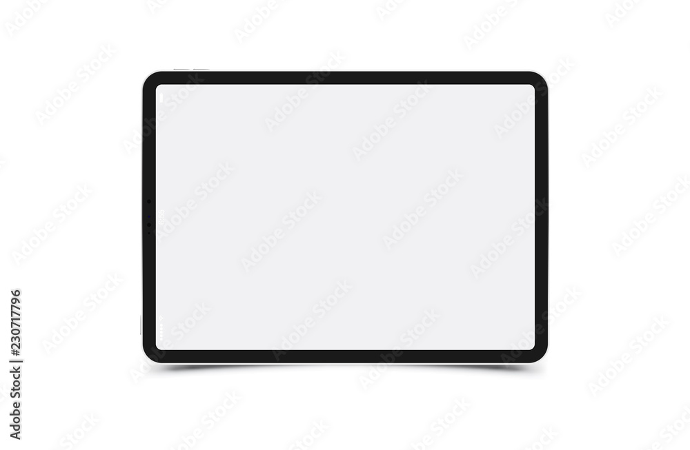 Mock-up realistic black Tablet on a white background. Flat vector illustration EPS 10 Mock-up realistic black Tablet on a white background. Flat vector illustration EPS 10