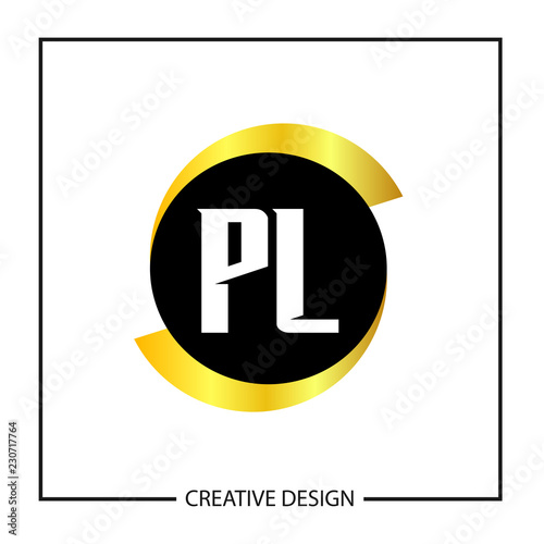 Initial Letter PL Logo Template Design
