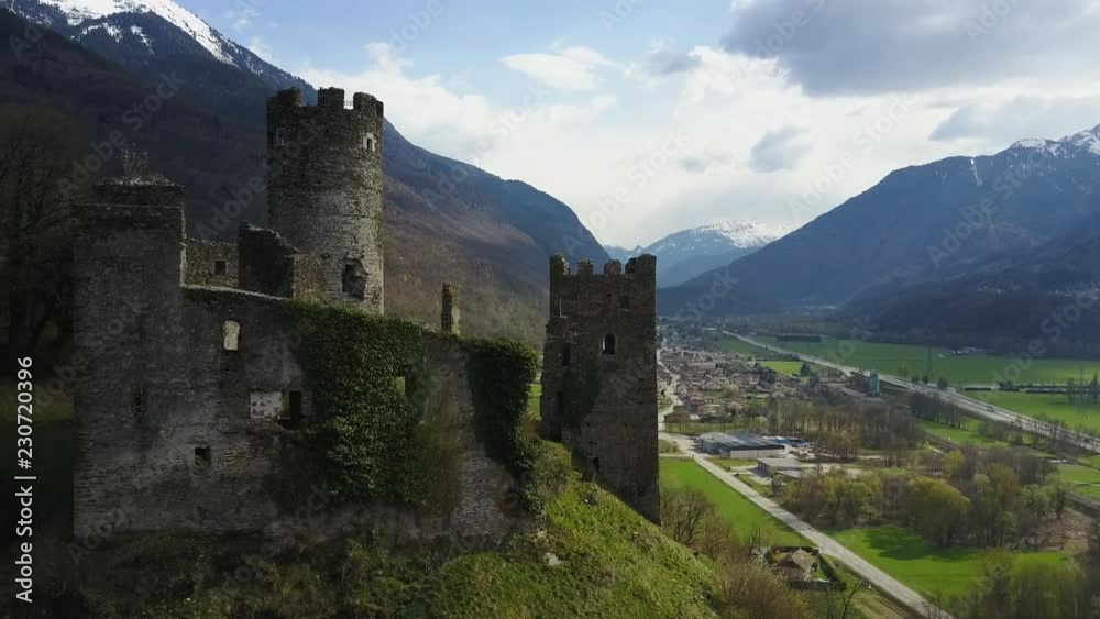 Castle In French Countryside Aerial 4K Castle In French Countryside Aerial 4K