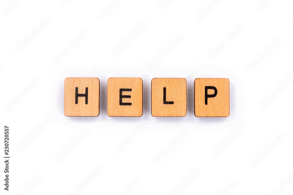 The word HELP The word HELP