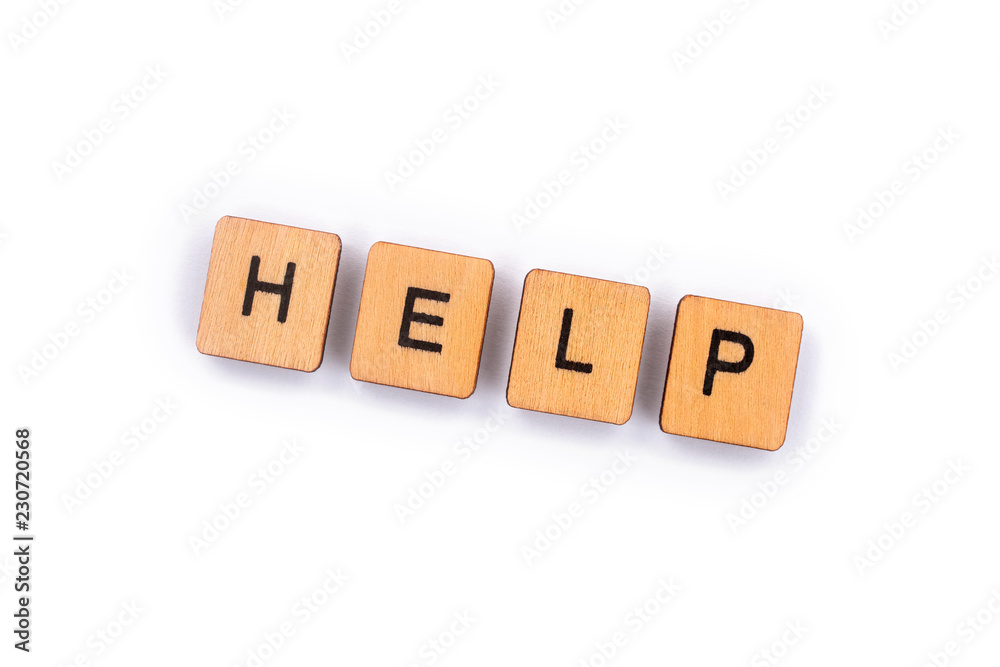 The word HELP The word HELP