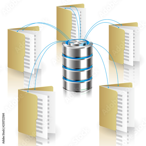 Network sharing concept design. Isolated on white background.