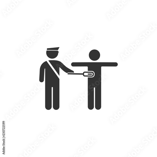 Security check icon. Element of airport icon for mobile concept and web apps. Detailed Security check icon can be used for web and mobile