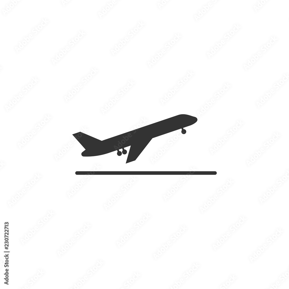 Plane takeoff icon. Element of airport icon for mobile concept and web apps. Detailed Plane takeoff icon can be used for web and mobile
