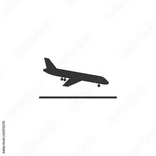 Plane landing icon. Element of airport icon for mobile concept and web apps. Detailed Plane landing icon can be used for web and mobile