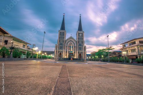 The Cathedral of Immaculate Conception is located in Chanthaburi Province and is close to the waterfront community. One of the attractions that tourists visit, Thailand.