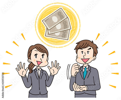 ビジネスマン 給料のイラスト Stock Vector Adobe Stock