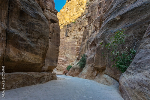 Al Siq Gorge in the Petra Ancient City, Jordan