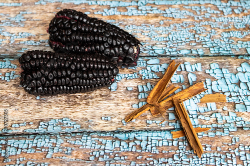 View of purple corn culli photo