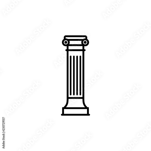 Greek ionic column vector icon
