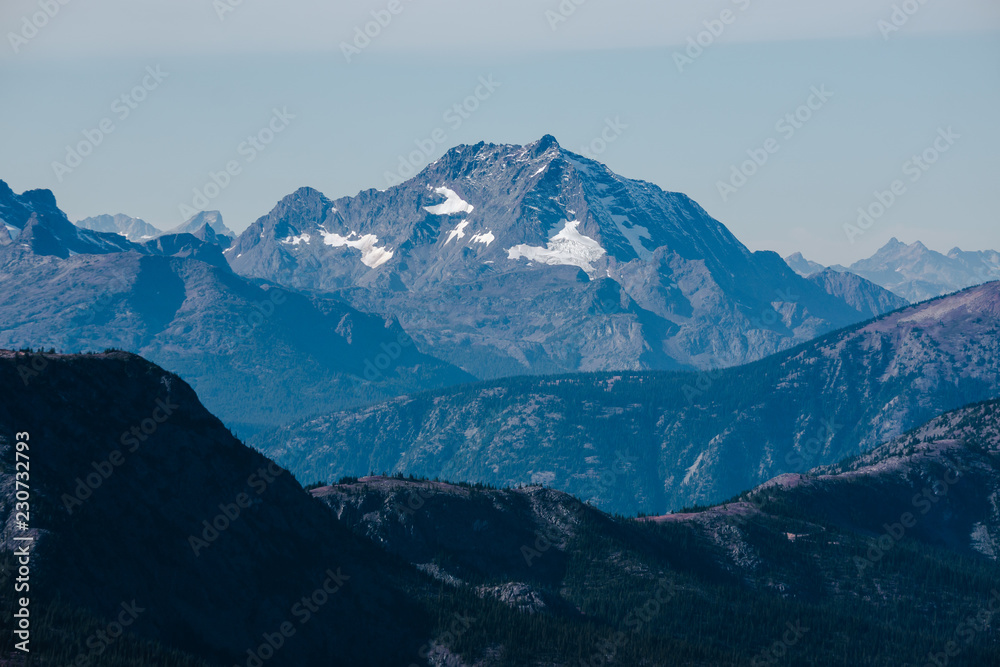 Views of the snowy North Cascades from the Pacific Crest Trail
