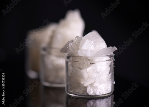 Cannabidiol crystal aka CBD, medical marijuana background