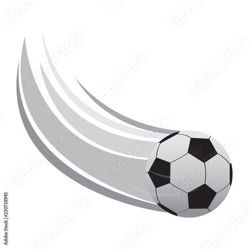 Soccer ball with an effect. Vector illustration design