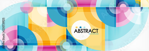 Vector fantastic circle modern geometric background template