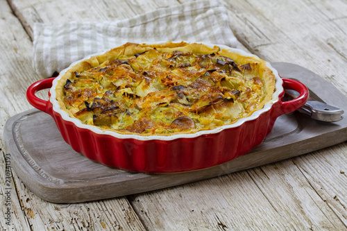 quiche aux poireaux photo