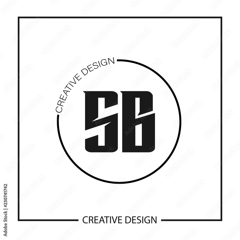 Obraz premium Initial Letter SB Logo Template Design