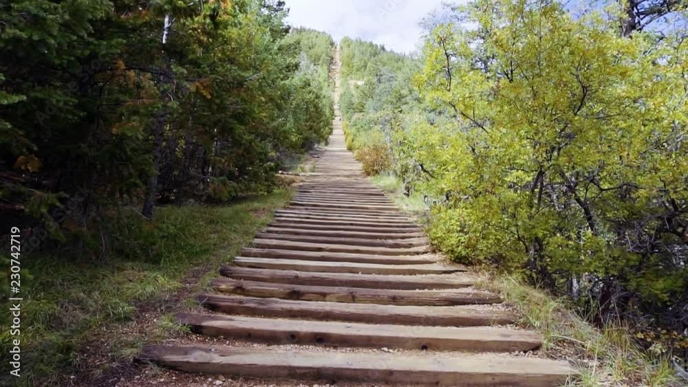Extreme nature trail with steep mountain incline for advance hikers ...