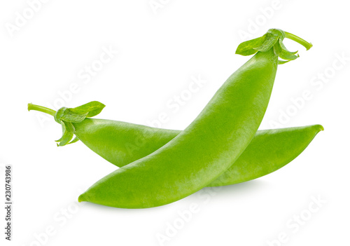  peas isolated on white background